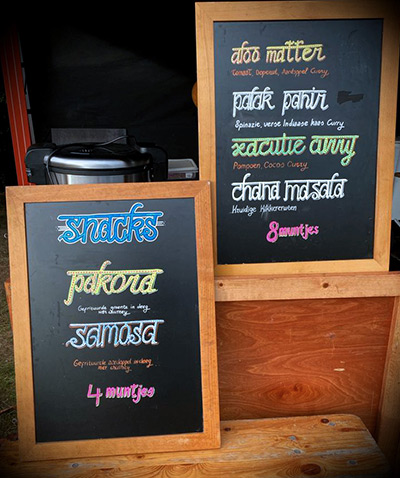 Bas Madras | Foodtruck Menu | Hand Painted